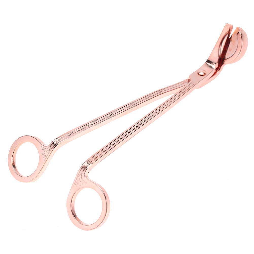6.9 Inch Oil Lamp Candle Accessories Trimmer Scissors Deep Into Candles to Cut Spent Wicks(Rose Gold) Candle Wick Trimmer Other Collectibles