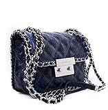 Michael Kors Women's Carine Shoulder Bag, Electric Blue Embossed Leather, Medium