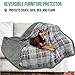 PetAmi Deluxe Dog Blanket for Large Dogs | Sherpa Fleece Pet Throw Blanket for Couch Sofa Bed | Soft Durable Reversible Furniture Protector for Medium Dog Cat Puppy – 80×60 Plaid Light Graythumb 3