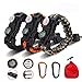 Meetrip 20 in 1 Adjustable Paracord Survival Bracelet, Tactical Survival Gear Kit with SOS LED Light, Emergency Knife, Whistle, Compass, Fire Starter for Camping, Climbing - 3 PACK