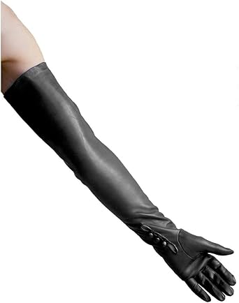 long leather gloves amazon