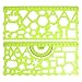 uxcell a13040900ux0214 2 Pcs Clear Green Plastic Hollow Students Geometric Template Student Ruler Set