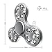 Fidget Spinner, HoneyAKE Tri Finger Spinner EDC Fidget Toy High Speed Stainless Steel Bearing Metal Material Hand Spinner for ADD ADHD Focus Anxiety Stress Relief Boredom Killing Time (Silver)