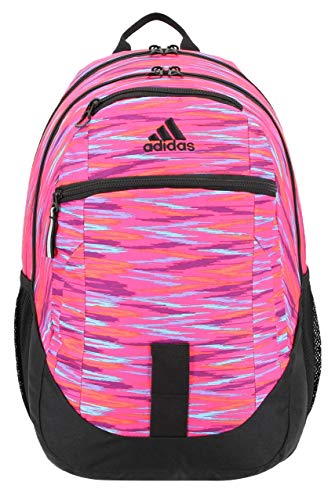 adidas Foundation III Backpack, Twister Shock Pink Print/Black, One Size