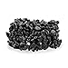 Bling Jewelry Black Onyx Chip Stone Wide Chunky Cluster Multi Strand Stretch Statement Bracelet For Women