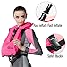 Rrtizan Snorkel Vest, Adults Portable Inflatable Swim Vest Jackets for Snorkeling Swimming Diving Safety(Pink)