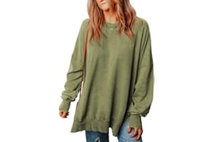 SHEWIN Womens Sweatshirt Casual Long Sleeve Crewneck Lightweight Pullover Tops Loose Sweatshirts