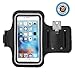 iPhone 6/6S Sports Armband,L-JUWA Water Resistant Sweat Proof Sports Armband with Key Holder for iPhone 6 /6S/7 (4.7-Inch), iPhone 5/5C/5S, Bundle with Screen Protector(Black)