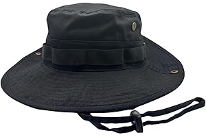 STITCH AND BILL High Qualty Sun Hat 100% Cotton Size Adjustable Men Women Fishing Outdoor UPF 50+ Breathable 3 inch Brim Boonie Hat