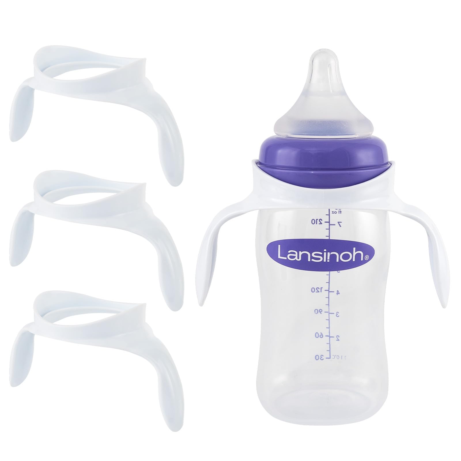 Photo 1 of Baby Bottle Handles for Lansinoh Baby Bottles, Compatible Ergonomic Lansinoh Bottle Holder for Newborn, 3 Pack