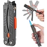KAMBOLLY Cool Torch Lighter, Butane Refillable Fancy Lighter - Windproof Jet Flame Lighters, Foldable&amp;Adjustable EDC Lighter for Candle BBQ, Creative Novelty Lighters Gift for Men Women