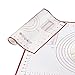Pastry Mat Pack of 3, Non-slip Reusable Silicone Baking Mats with Measurements and Conversion Charts for Rolling Dough, Cookie Sheet Large 23.62”x 15.75”, Medium 15.75”x 11.81”, Small 10.24” x 11.42”
