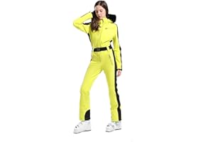 IMPHUT Women's One Piece Ski Suits Slim Waterproof Jumpsuits Windproof Snowsuit Insulated Ski Jumpsuit Skiing Sports