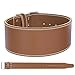 ProFitness Genuine Leather Workout Belt (10MM Wide) - Proper Weightlifting Form - Lower Back and Lumbar Support for Cross Training Exercises, Powerlifting Workouts, Deadlifts (Large, Classic Tan)