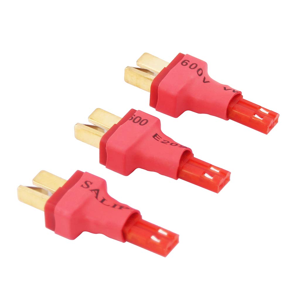 OliRC 3pcs No Wires Connector: T-Plug Deans Style Male to JST Adapter(C54-3)