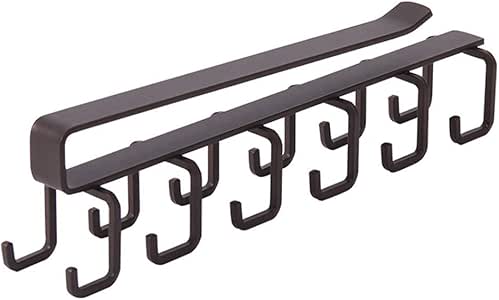 DBSCD Metal Grueso 12 Ganchos Debajo del Estante Tazas Tazas Copas de