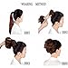 FESHFEN Scrunchy Scrunchie Hairpieces Elastic Messy Hair Bun Ponytail Hair Extensions Wig Drawstring-9H19