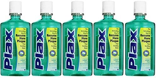 Plax Mouthwash, Soft Mint, 16 Fl. Oz (5-(Pack))