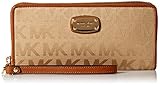 Michael Kors Jet Set Item Travel Continental Wallet Wristlet (Camel)