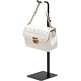 Josmimic Purse Holder Handbag Display Stand: Hanger Rack Showing Bags, Purses, and Wreath, Adjustable Black Hook Stand for Tabletop, Closet, Desk, and Retail Use for Vendors
