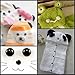 UPSTORE 100pcs Solid Eyes Black Plastic Safety Eyes for Bear Doll Puppet Plush Animal Toy 10mm