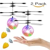 Infrared Induction Helicopter Ball with Shinning LED Lights Up Toys Flying Disco Ball Teenagers Colorful Flying Toy for Boys and Girls (2 Pack) (Flying ball) (flying ball)