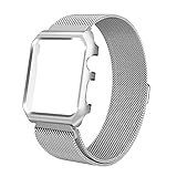 ALNBO 38mm Apple Watch Band Stainless Steel Mesh Magnetic Replacement Wrist Band with Metal Protective Case for Apple Watch Series 3 Series 2 Series 1 Sport&Edition Silver