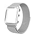 ALNBO 38mm Apple Watch Band Stainless Steel Mesh Magnetic Replacement Wrist Band with Metal Protective Case for Apple Watch Series 3 Series 2 Series 1 Sport&Edition Silver