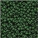 Toho Round Seed Beads 11/0 #47HF 'Opaque Frosted Pine Green' 8 Gram Tube