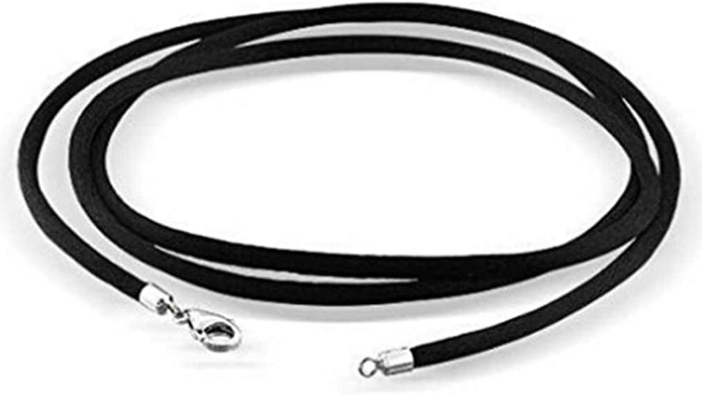 Chikig Leather Cord Pendant Necklace Black Leather Necklace with Clasp Leather Cord Chain Necklace for Women Men