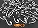 YYaaloa 40pcs Fishhook Style Charms Pendants DIY Antique Charms Pendant for Crafting Pack of 40 (Silver Vintage Fishhook Style Charms)
