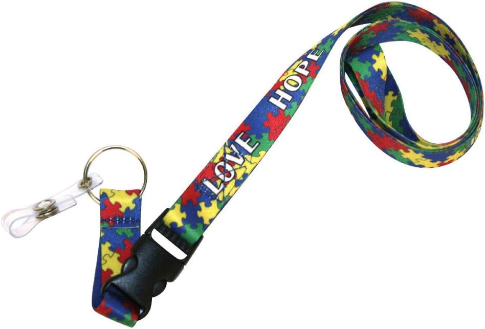 Amazon Com Autism Awareness Release Clip Lanyard Office Products