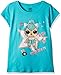 L.O.L. Surprise! Girls' Big Glitterati Kitty Queen Short Sleeve T-Shirt, Tahiti Blue, M-8/10