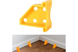 THREETWONE Professional Flooring Spacers Set for Laminate, Vinyl Plank, Hardwood Floors - Precision 1/4" & 1/3" Gaps - Durable Reusable Floor Installation Tools - Easy to Use(20, Yellow, 1/4” & 1/3”)