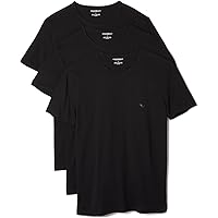 Emporio Armani Men's 3 Pack Tank Top Regular Fit, Black/Black