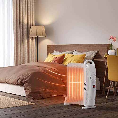 Oil Heater, 700W Air Choice Oil Filled Radiator Heater with Thermostat