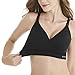 Women's Maternity Nursing Breastfeeding Bra with No Underwire Black Medium