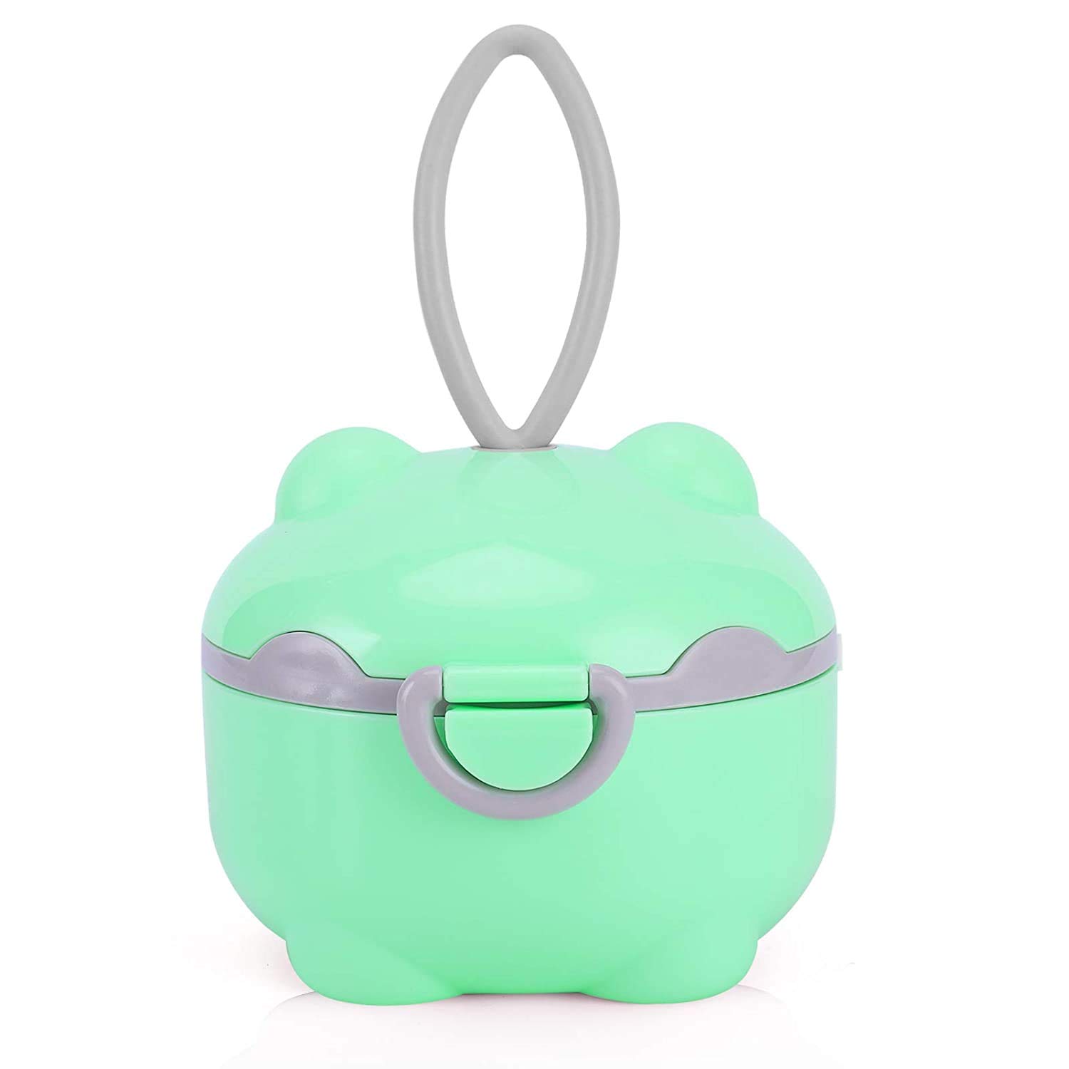 Baby Formula Dispenser with Scoop, Portable Formula Container for Travel, Milk Powder Container with Carry Handle, Baby Food Storage, Candy Fruit Box, Snack Containers (Green)