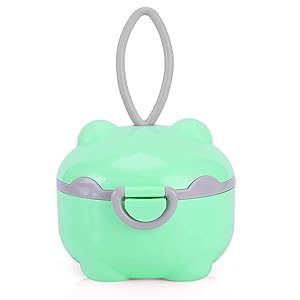 Baby Formula Dispenser with Scoop, Portable Formula Container for Travel, Milk Powder Container with Carry Handle, Baby Food Storage, Candy Fruit Box, Snack Containers (Green)