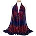 Oksale Autumn Women Long Printed Georgette Scarf Wrap Pashmina Shawl Scarves (Red)