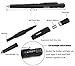 Tactical Pen - Self Defense Pen - Black Ballpoint Pen - Emergency Glass Breaker - LED Flashlight - Whistle,Multitools with 1 Button Cell Battery and 1 Ink Cartridge by YAMISR- Black