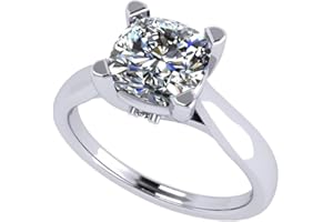NANA Jewels 1to4ct Simulated Diamond Engagement ring Round-Princess-Cushion-Asscher Solitaire Lucita Cz & Silver