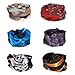 Bundle Monster 6pc Multifunctional Seamless Style Bandanna Hairband Headwear Scarf Neck Wrap Beanie Cap Lot - Set 2