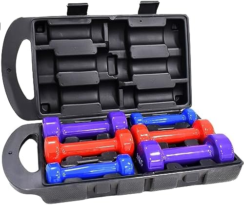 SKY LAND Classical Head Vinyl Dumbbells/Hand Weights Pair/Vinyl