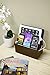MobileVision Wood Multi Device Organizer Stand and Charging Station for Smartphones, Tablets, and Laptops Includes 6-USB Hub Charger Combo