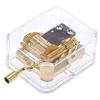 iPhyhe Acrylic Music Box with Hand Crank Desk Toy as Gift Stocking Stuffer for Kids (Jingle Bells)