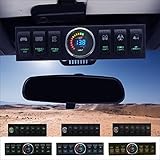 Apollointech Jeep Wrangler JK & JKU 2007-2018 Overhead 6-Switch Pod / Panel with Control and Source System Green Back Light ( Comes with 10 Laser Switch Covers )