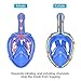 Unigear 180° Full Face Snorkel Mask -Panoramic View with Detachable for GoPro Mount and Earplug,Anti-Fog Anti-Leak Snorkeling Design for Adults and Youth (Kids Blue, XS)