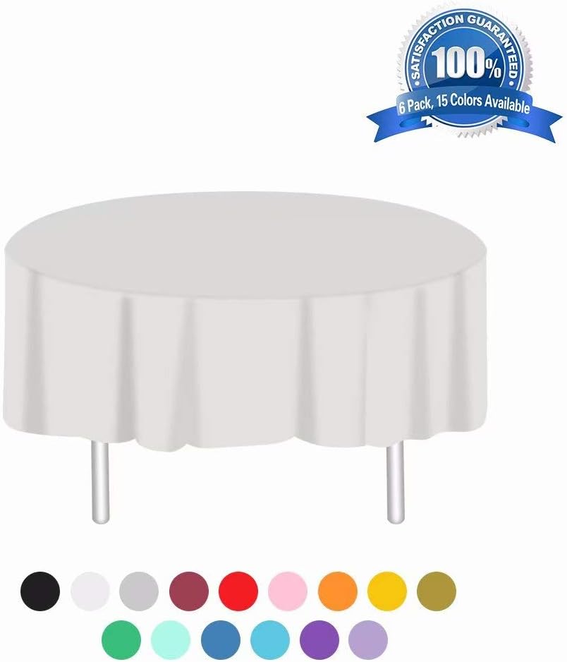 Best white round table cloth plastic