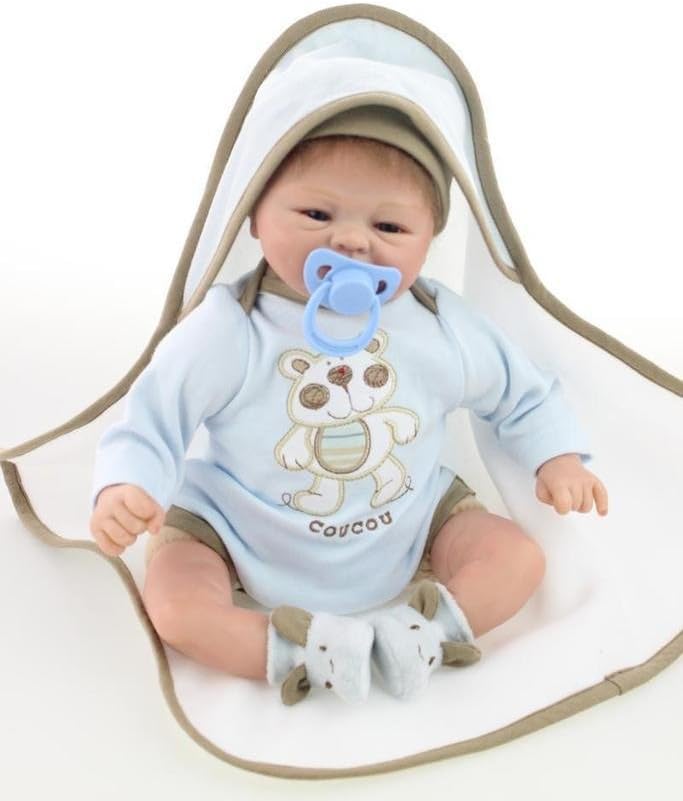 Prezzo Nicery Reborn Baby Morbido Silicone Reborn Bambola Reborn Bambino 18inch 45 Centimetri Magnetica Bella Giocattolo Realistica Sveglia Ragazzo Ragazza Sorriso Coperta Blu Reborn Doll A3IT Offerte